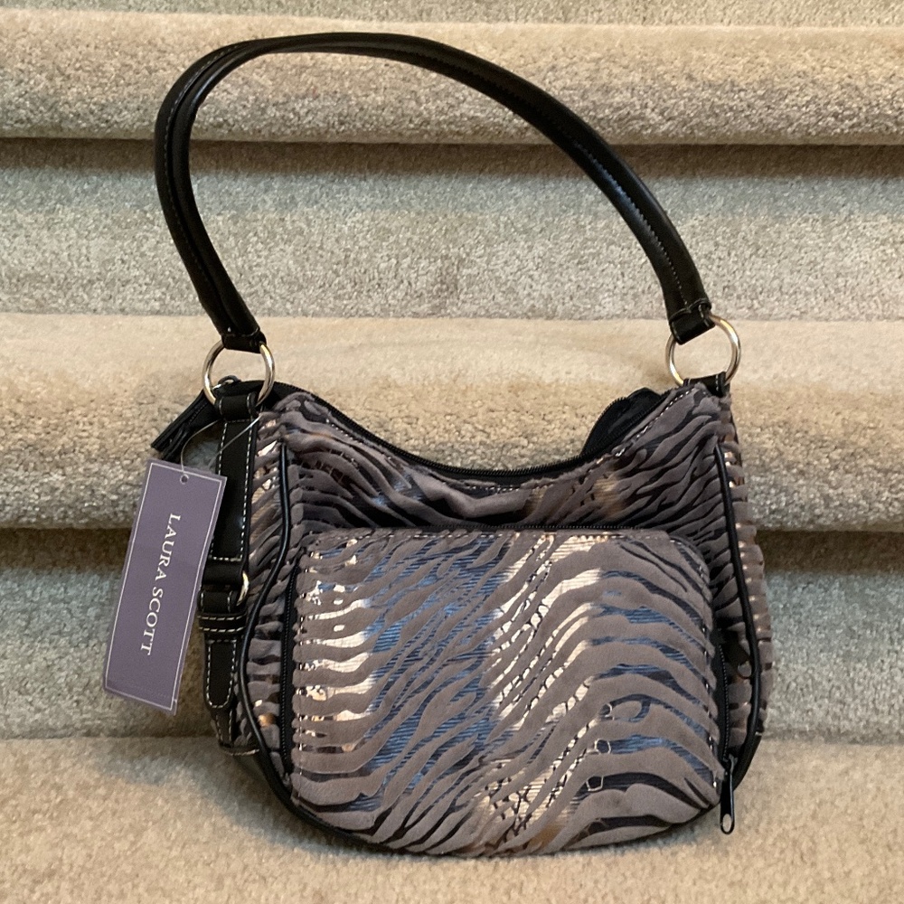 zebra print handbag